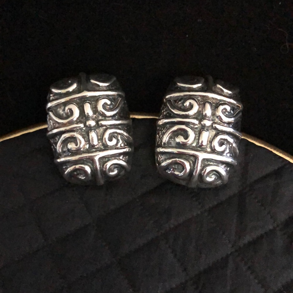 Vintage Sterling Silver Clip-On Earrings
